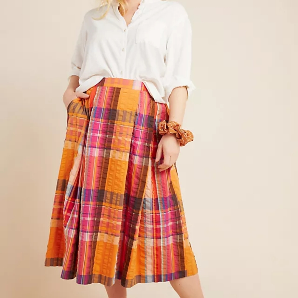 Maeve by Anthropologie Pippa Pleated Midi Skirt
